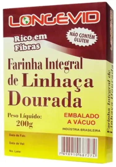 Farinha De Linhaça Dourada Longevid Embalado A Vácuo 200g