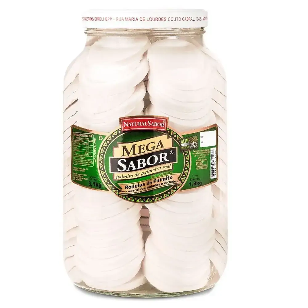 Palmito Mega Sabor Rodela 1,8kg