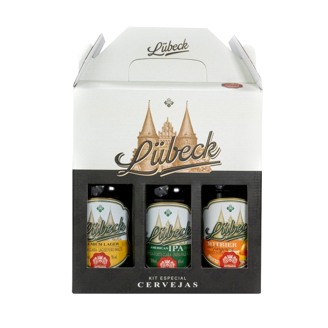 Kit Cerveja Lager Premium Puro Malte American Ipa Witbier Tangerina Lübeck 500ml Cada