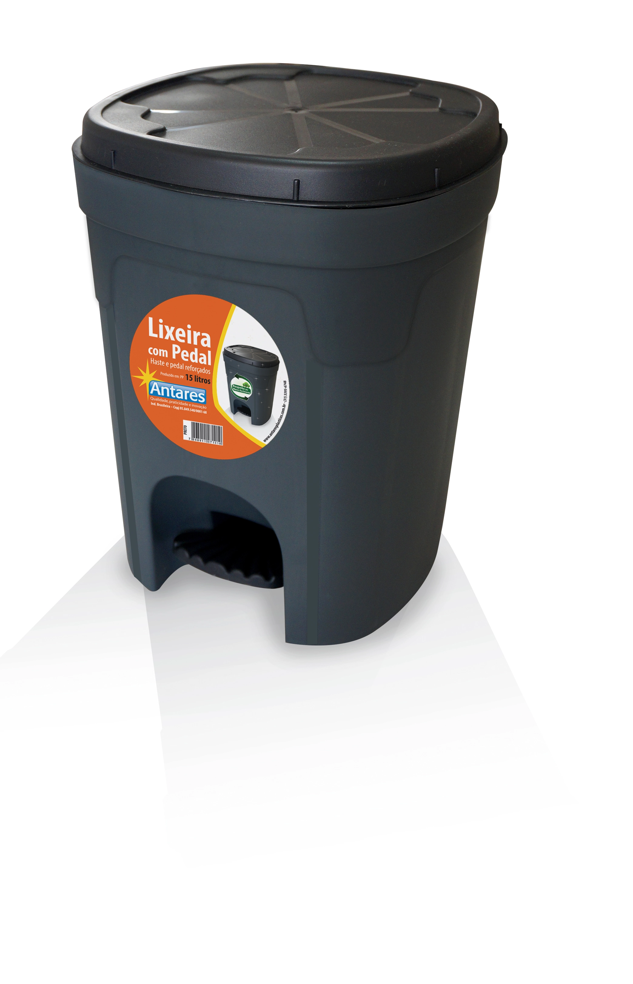 Lixeira De Pedal Antares 12l