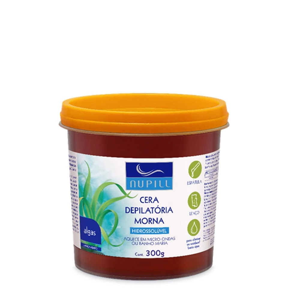 Cera Depilatoria Nupill Morna Corporal Algas 300g