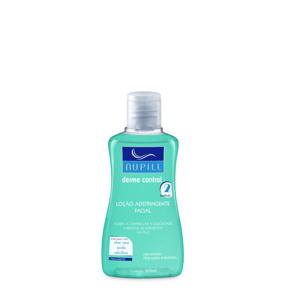 Adstringente Facial Locao Nupill Derme Control Miniatura 60ml 2/2