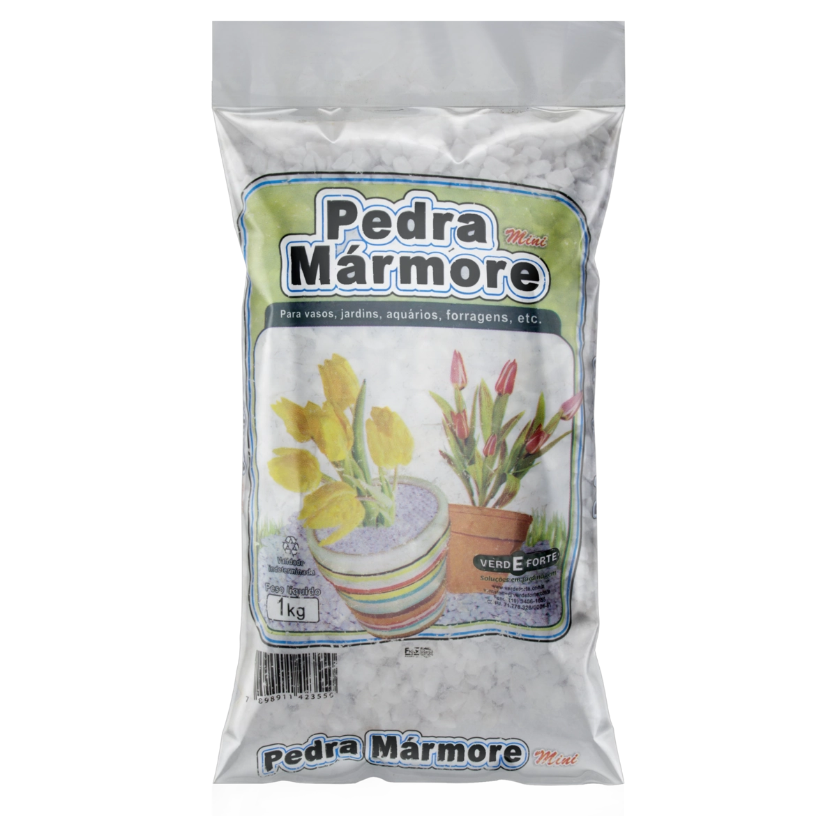 Pedra Mármore Verde Forte Mini Pacote 1kg
