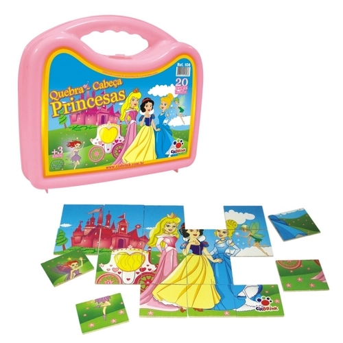 Maleta Quebra Cabeça Princesas