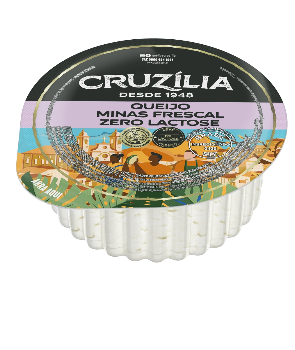 Queijo Minas Frescal Zero Lactose Cruzília