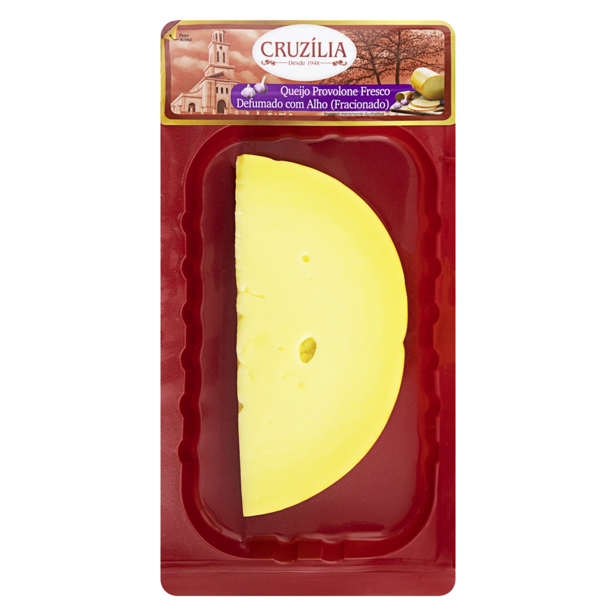 Queijo Provolone Fracionado Defumado Com Alho Cruzília