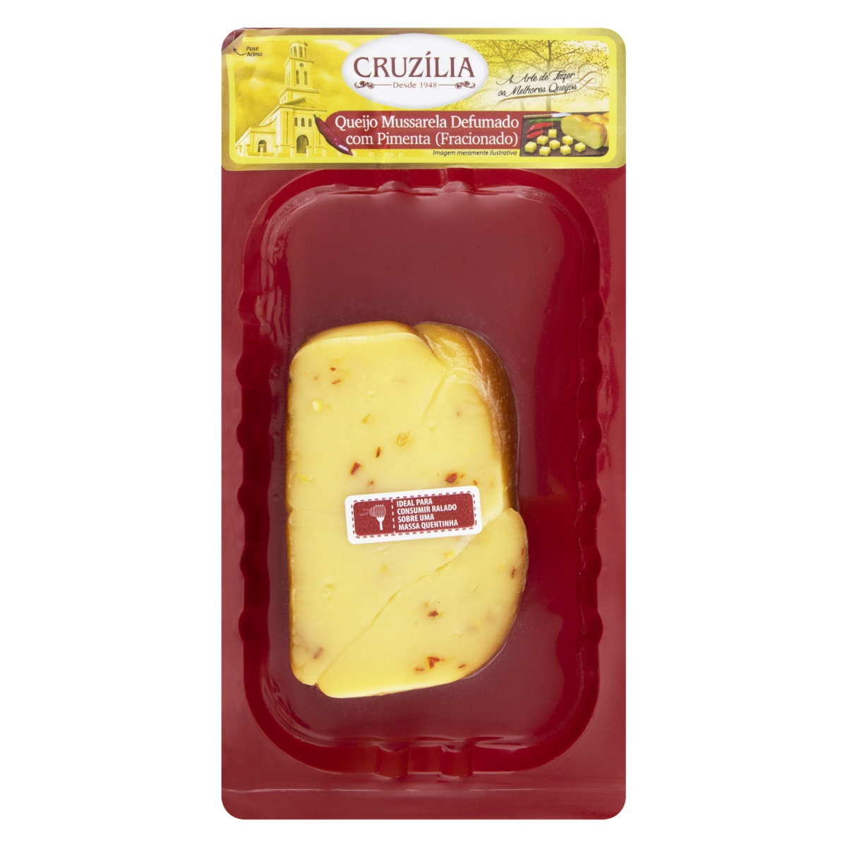Queijo Mussarela Fracionado Defumado Com Pimenta Cruzília