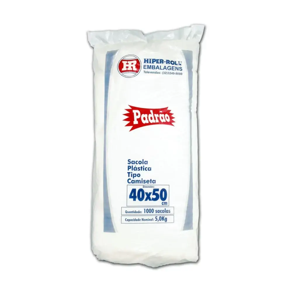 Sacola Camiseta Branca 40x60 Hiperrol