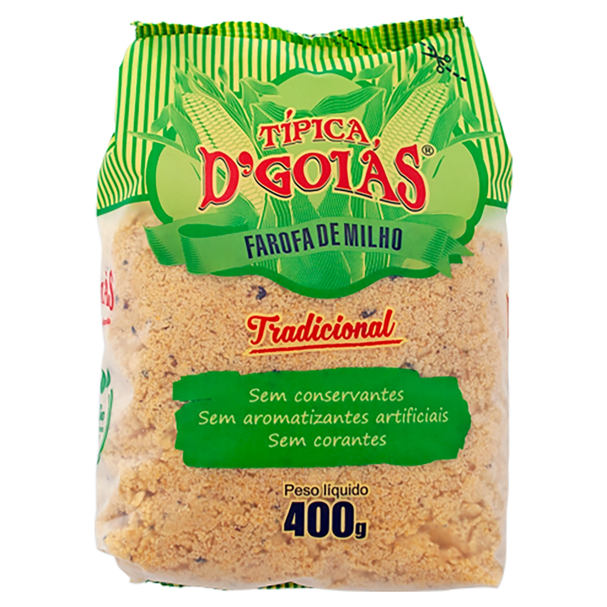 Farofa de Milho Tradicional 400g 1 UN D'Goiás
