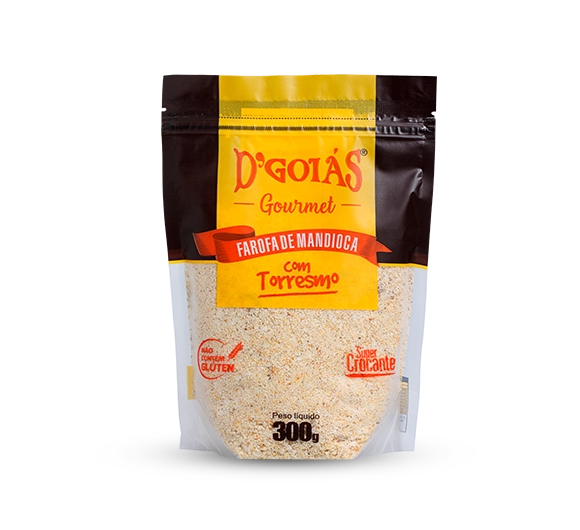 Farofa De Mandioca Com Torresmo Dgoiás Gourmet Pouch 300g