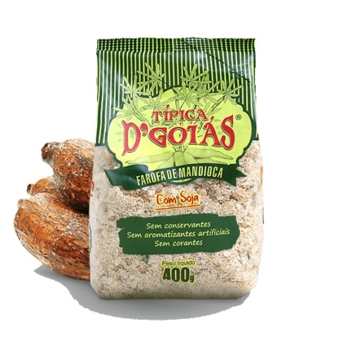 Farofa De Mandioca Com Soja Dgoiás Pacote 400g