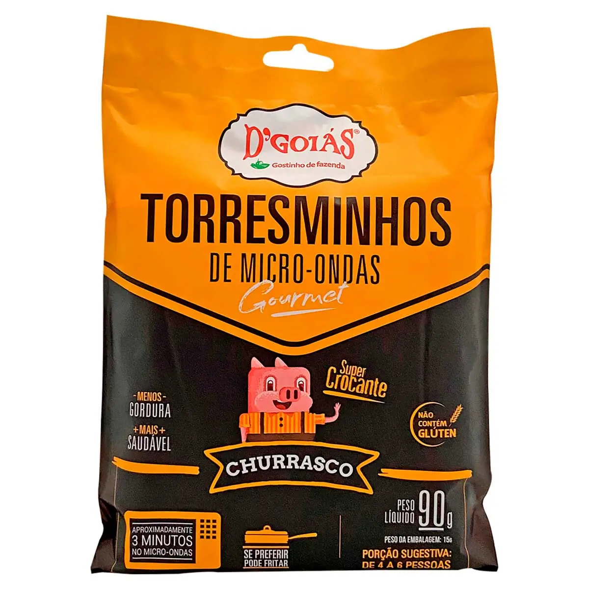 Torresminho para Micro-Ondas Sabor Churrasco D'Goiás Gourmet 90g