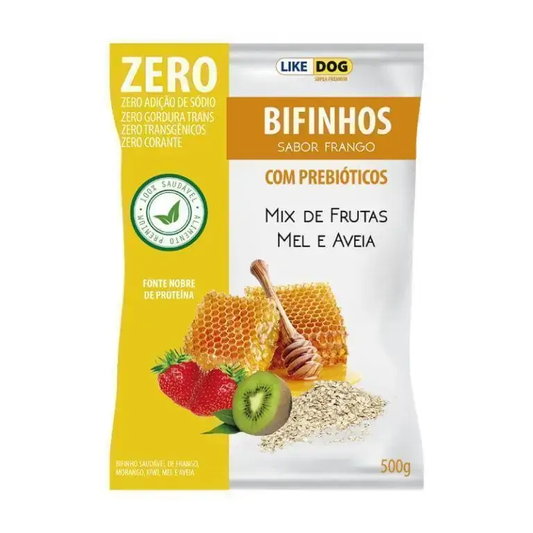 Petisco Bifinhos Sabor Frango Com Frutas Like Dog