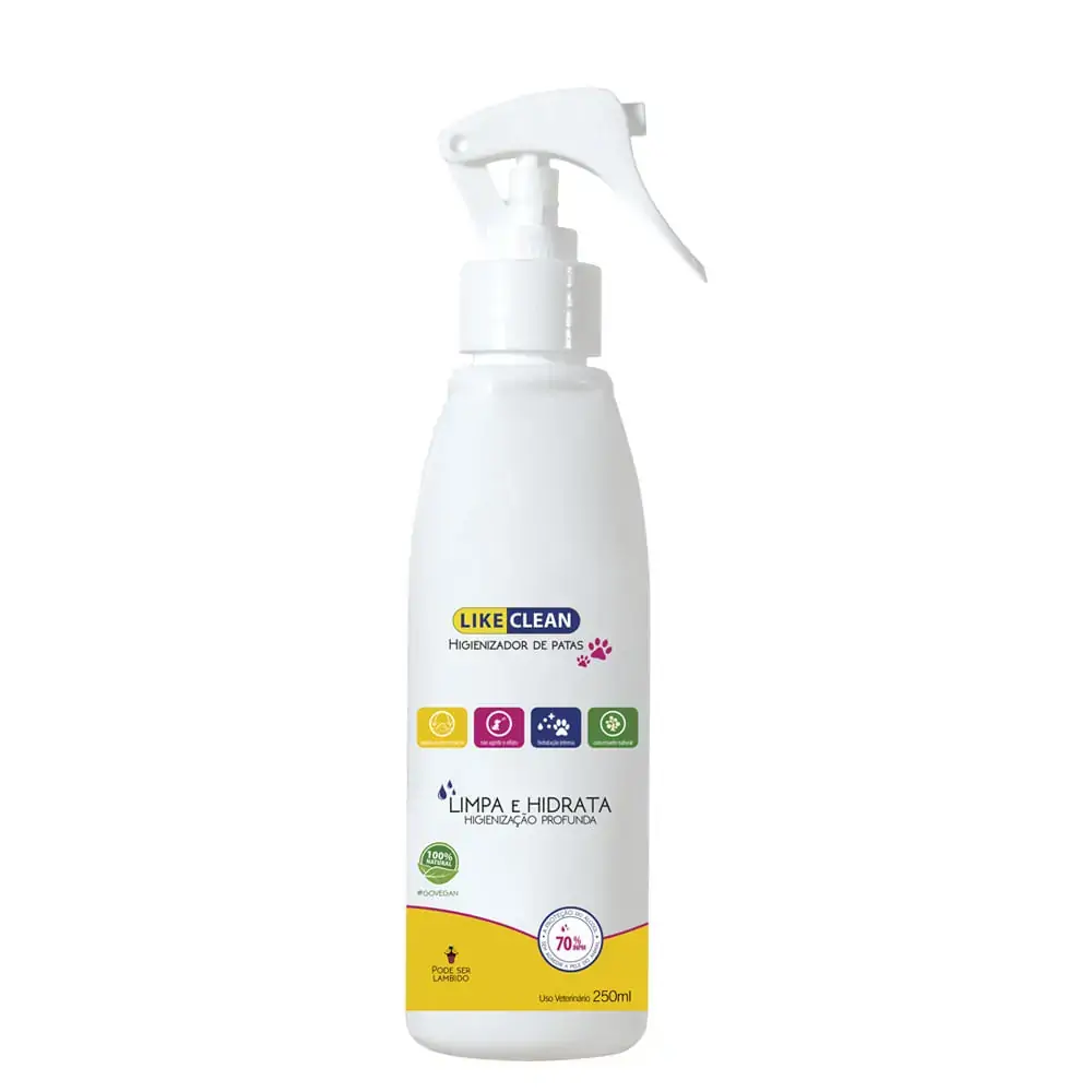 Higienizador de Patas para Cães e Gatos Like Clean 250ml