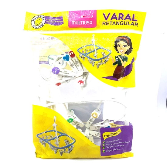 Varal 19 Prendedores Plástico Poly Play Prendmania