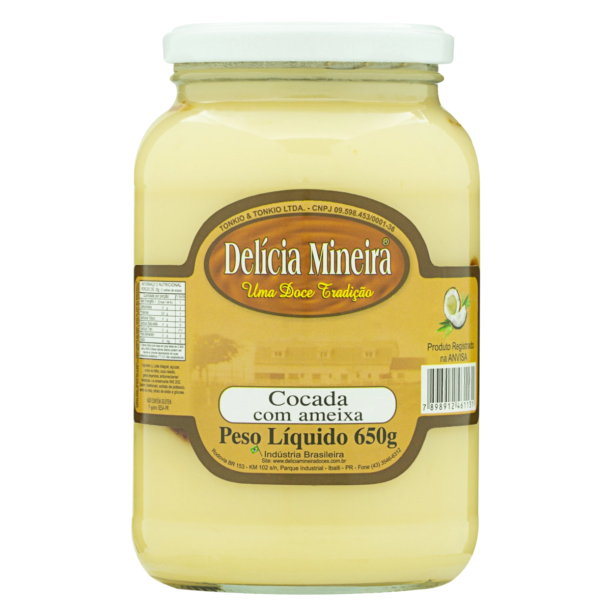 Cocada Com Ameixa Delícia Mineira Vidro 650g