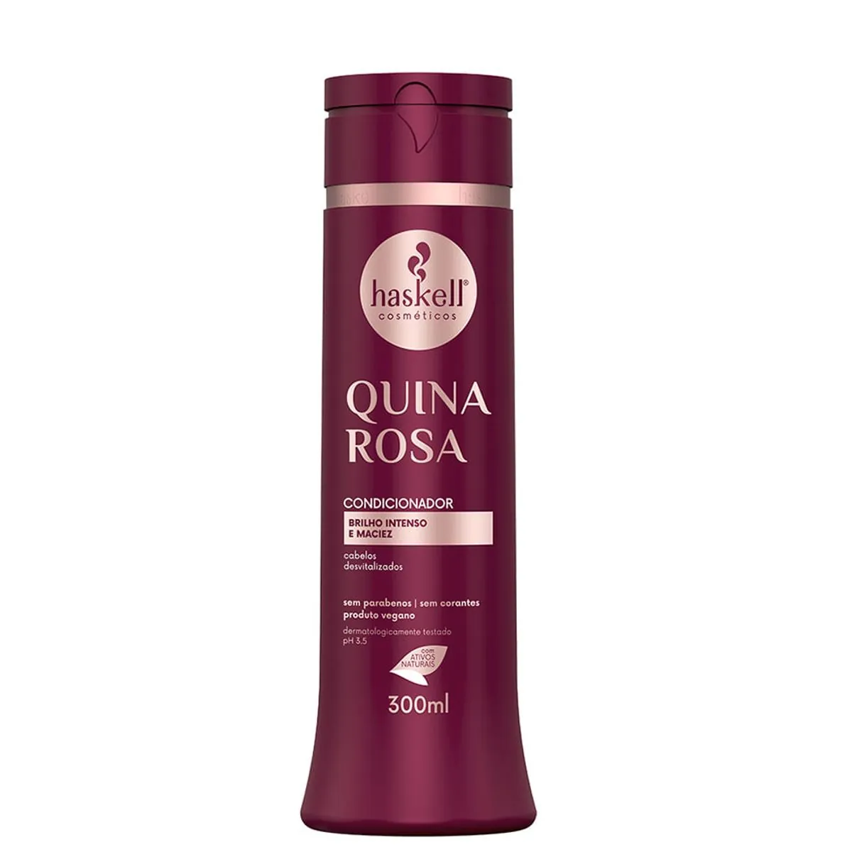 Condicionador Brilho Intenso E Maciez Quina Rosa Haskell 300ml