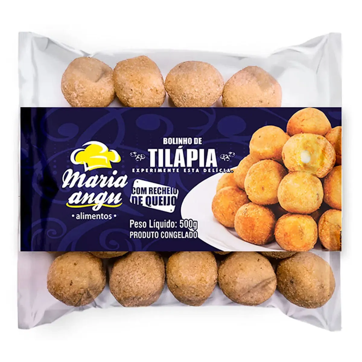 Bolinho Tilápia com Queijo Congelado Maria Angu 500 g