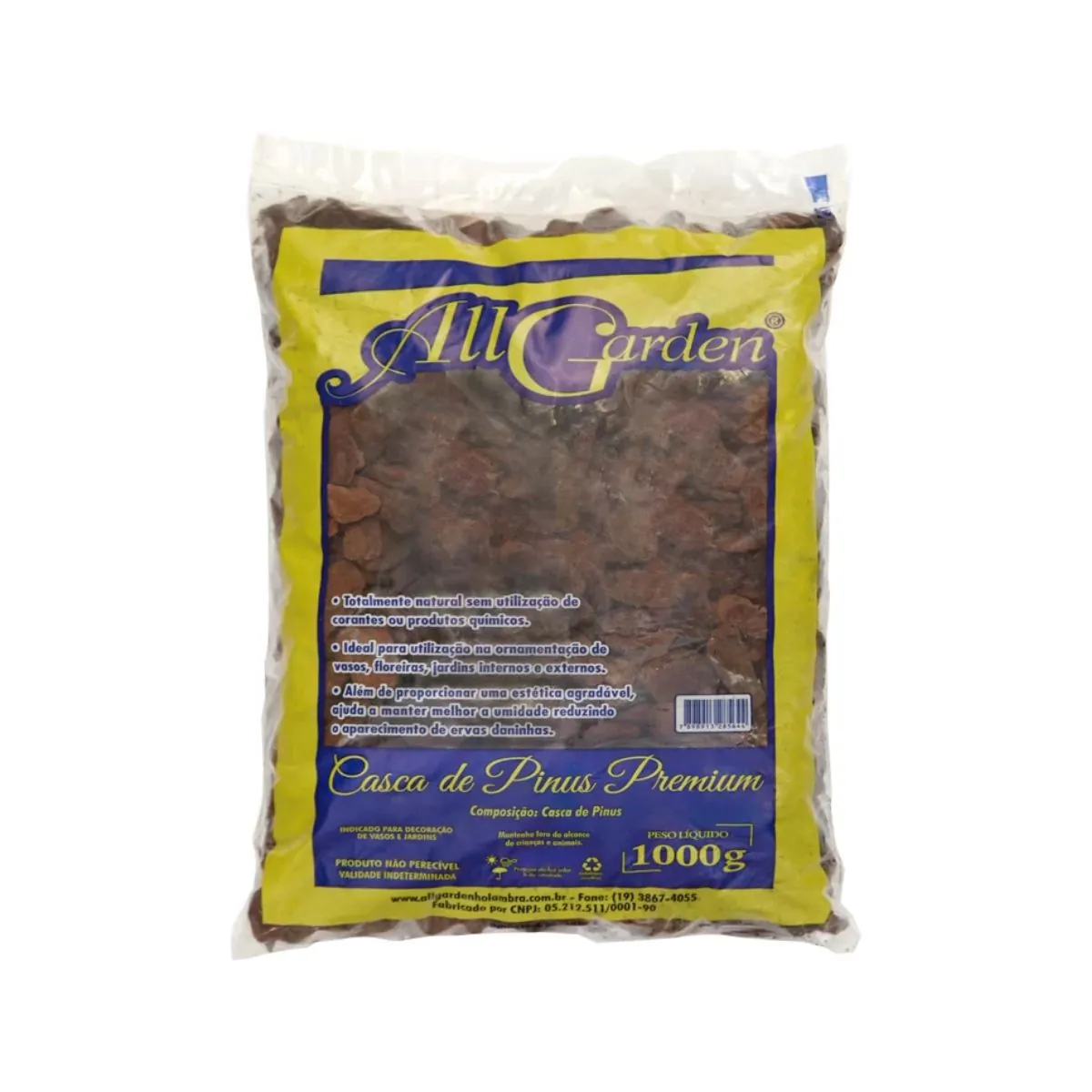 Casca de Pinus Premium Com 1 kg All Garden