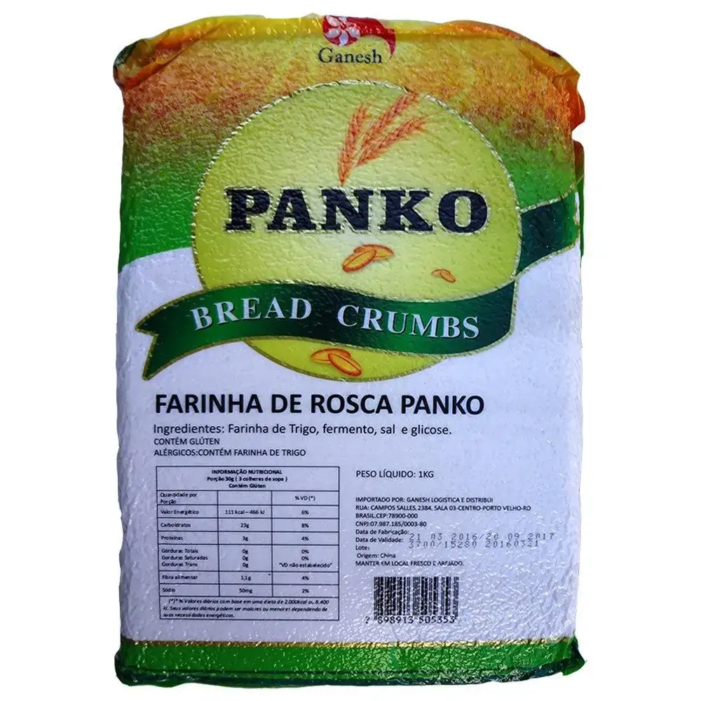 Farinha Tipo Panko 1kg Ganesh Vc Vacuo Rio Quality