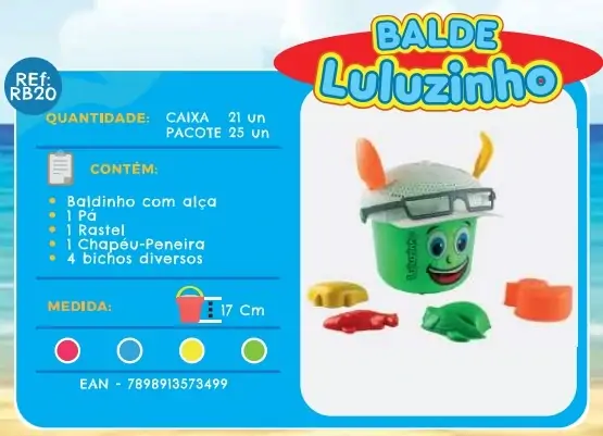 Balde Luluzinho Rb20 Rei Do Balde