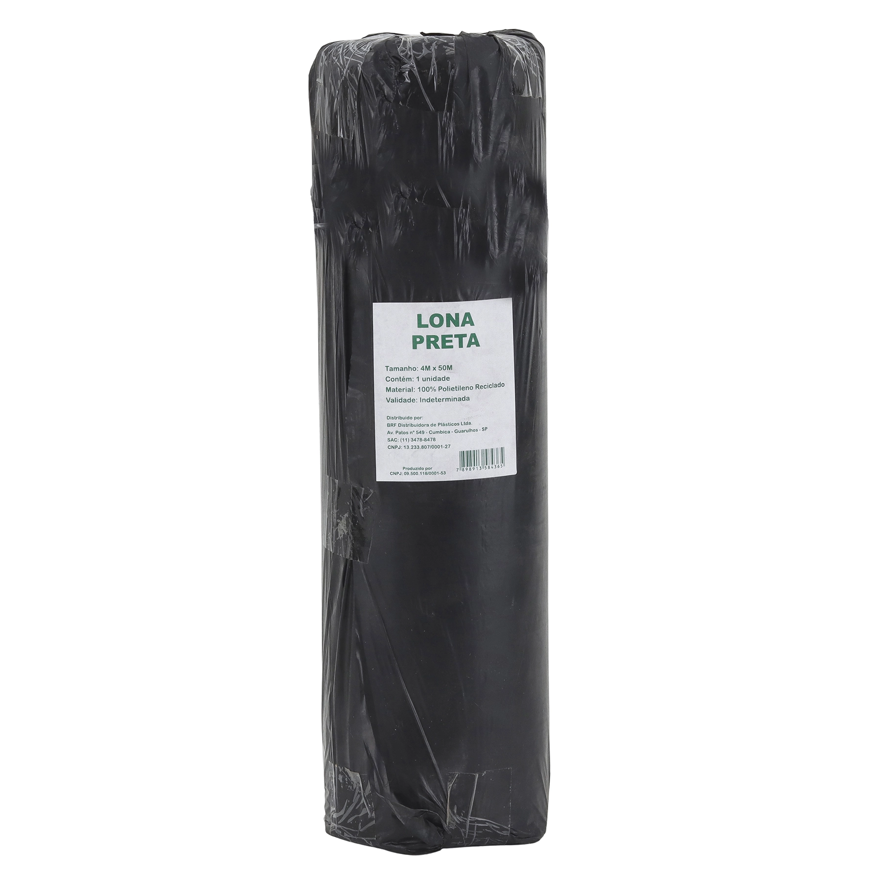 Lona Plástica 4x50m Preta BRF Lonas