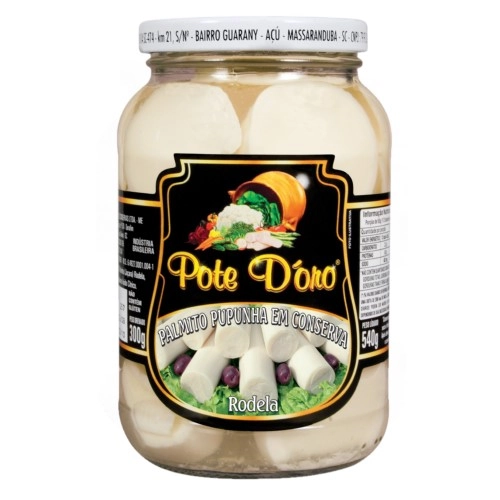 Palmito Pupunha Pote Doro Rode.300g