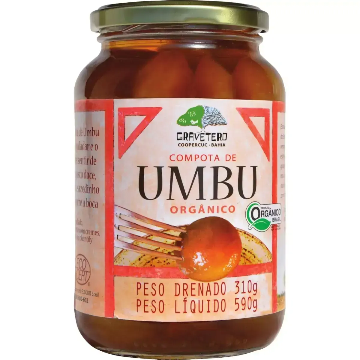Compota de Umbu Orgânica GRAVETERO - Caras do Brasil 590g