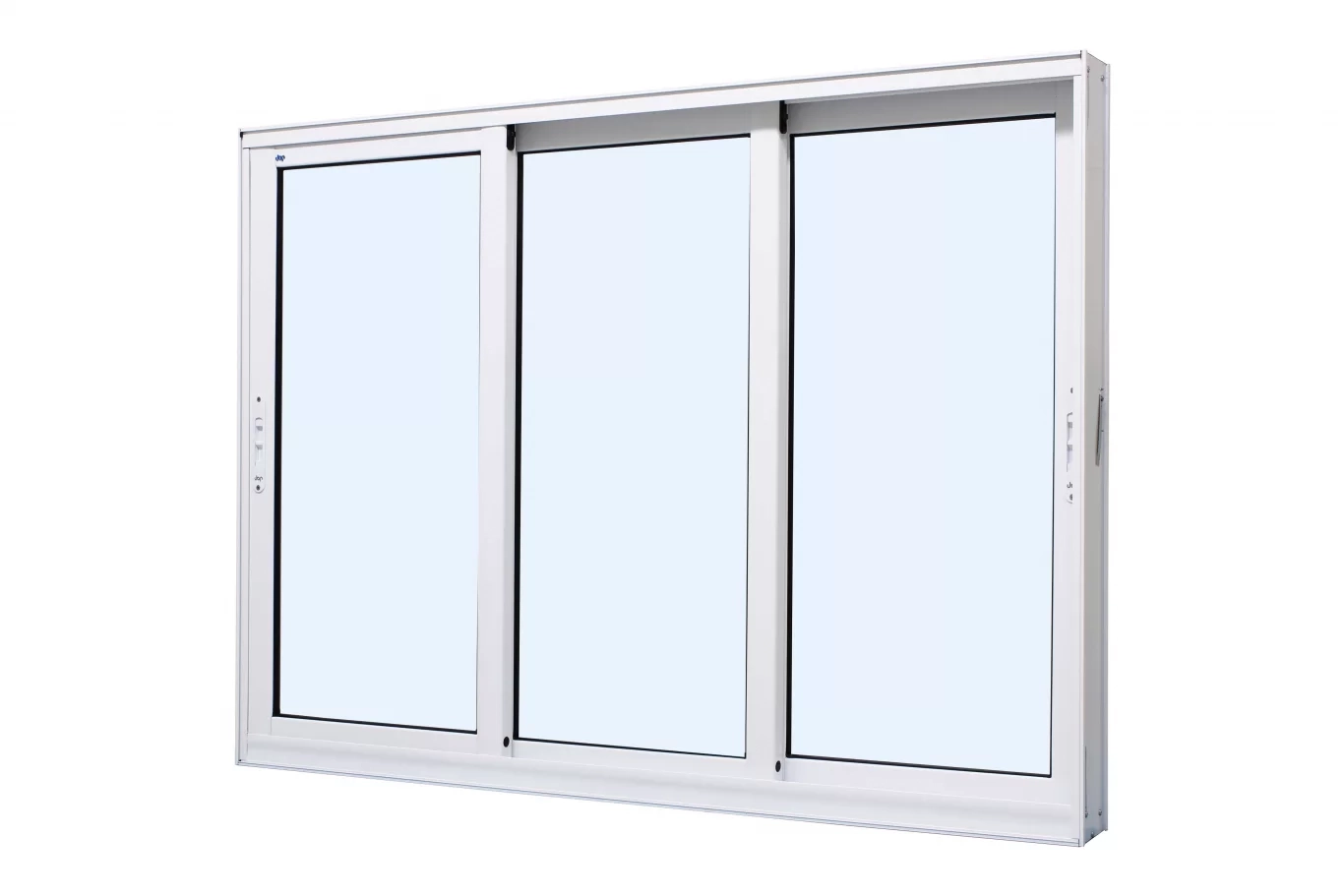 Janela De Correr Alumínio Branco 100x120x11,8cm 3 Folhas Móveis Sem Grade Jap Perfecta Max