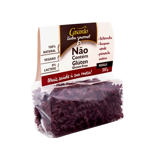 Massa Gourmet Fusilli Beterraba e Banana Verde Casarão 300g