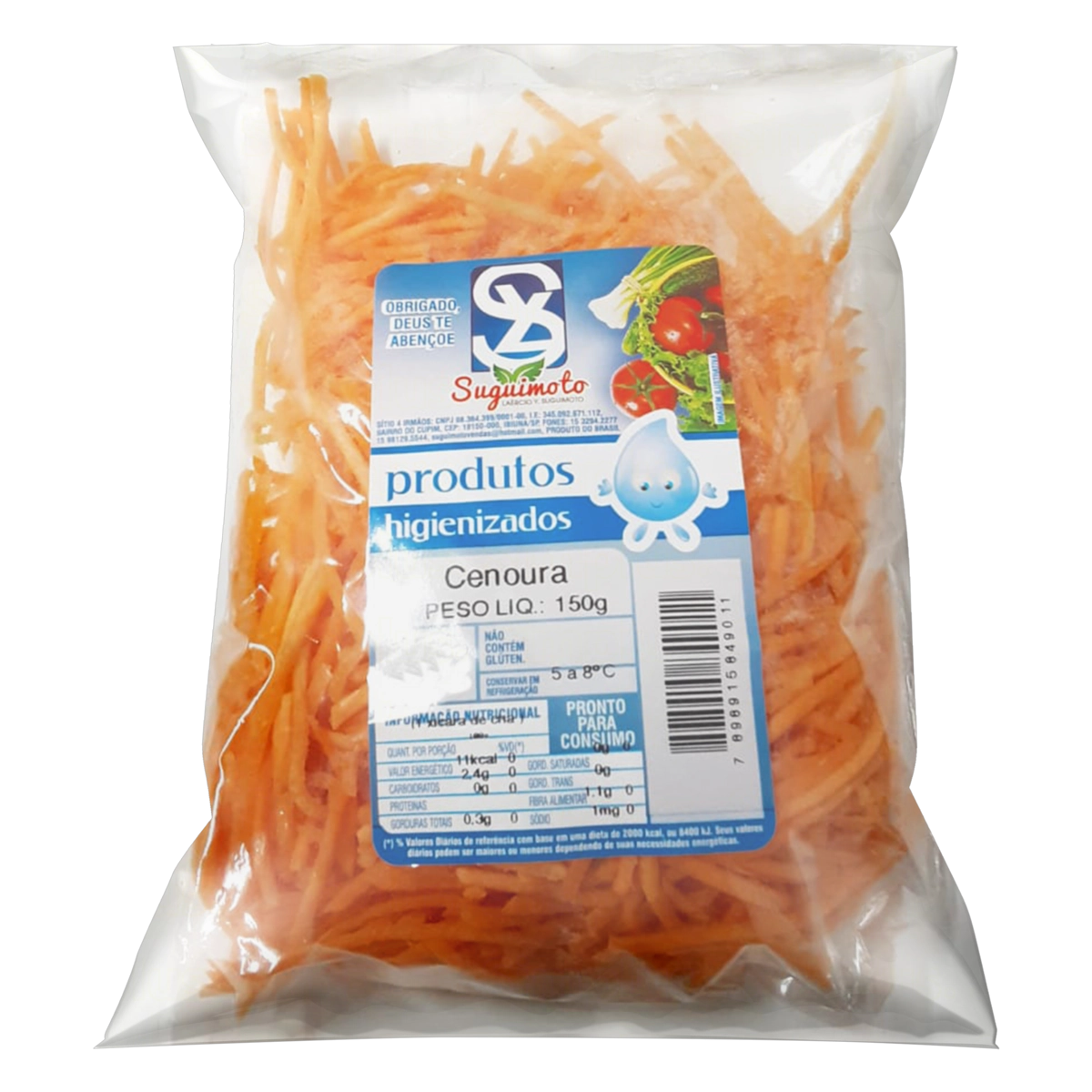 Cenoura Higienizada Suguimoto 150g