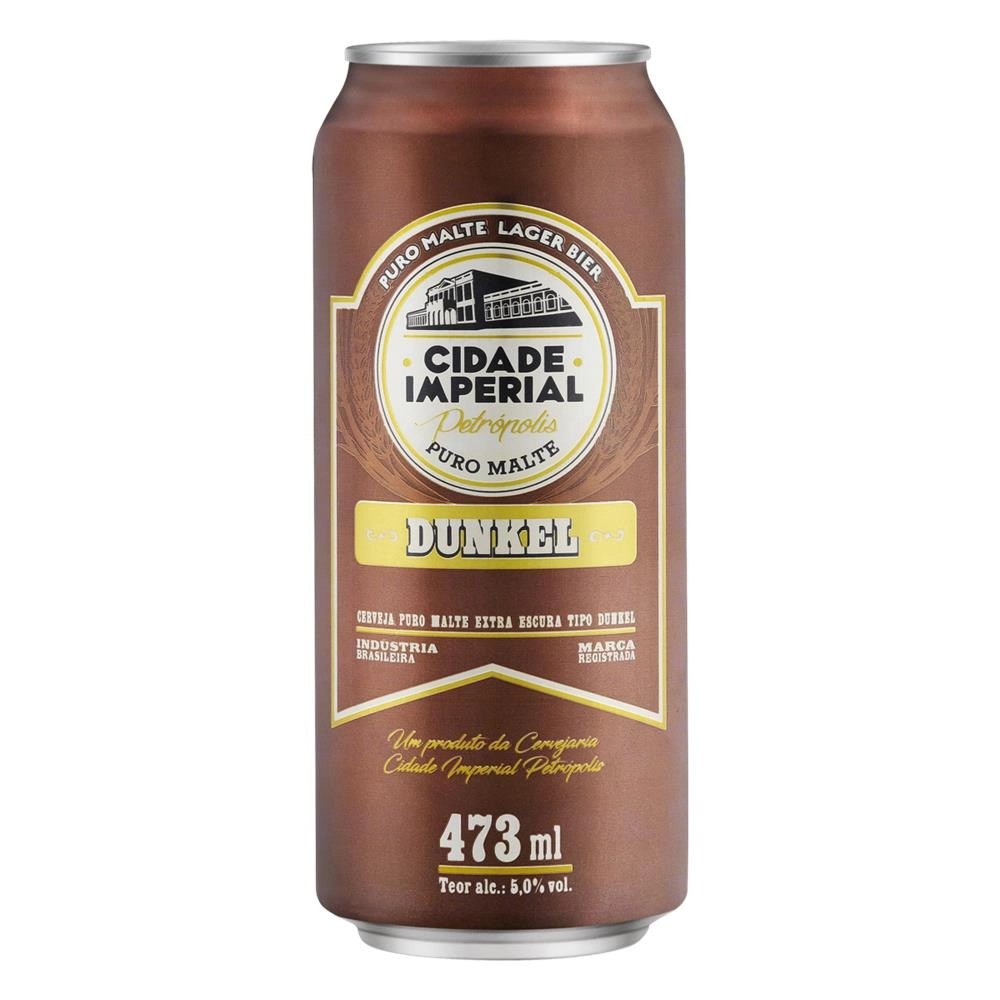 Cerveja Lager Puro Malte Dunkel Cidade Imperial Lata 473ml