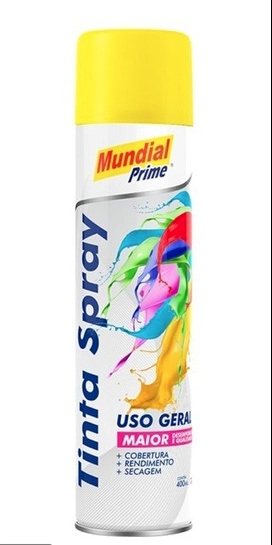 Tinta Spray 200ml Amarelo 3196am 849 Mundial Prime