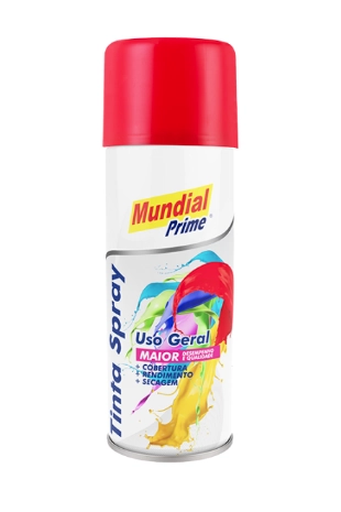 Tinta Spray 200ml Vermelho Metalico Mundial Prime