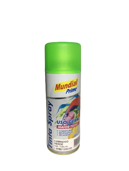 Tinta Spray 200ml Luminosa Vde 3196lvd Mundial Prime
