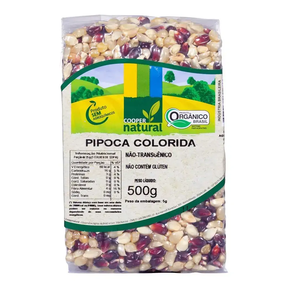 Milho Pipoca Org A Vacuo Coopernatural 500g