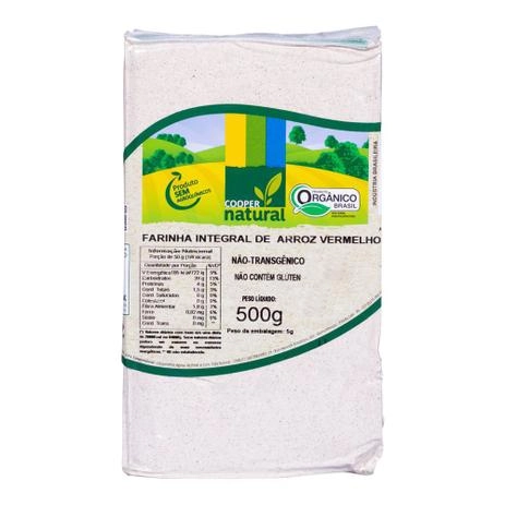 Farinha de Arroz Integral Orgânico Coopernatural 500g