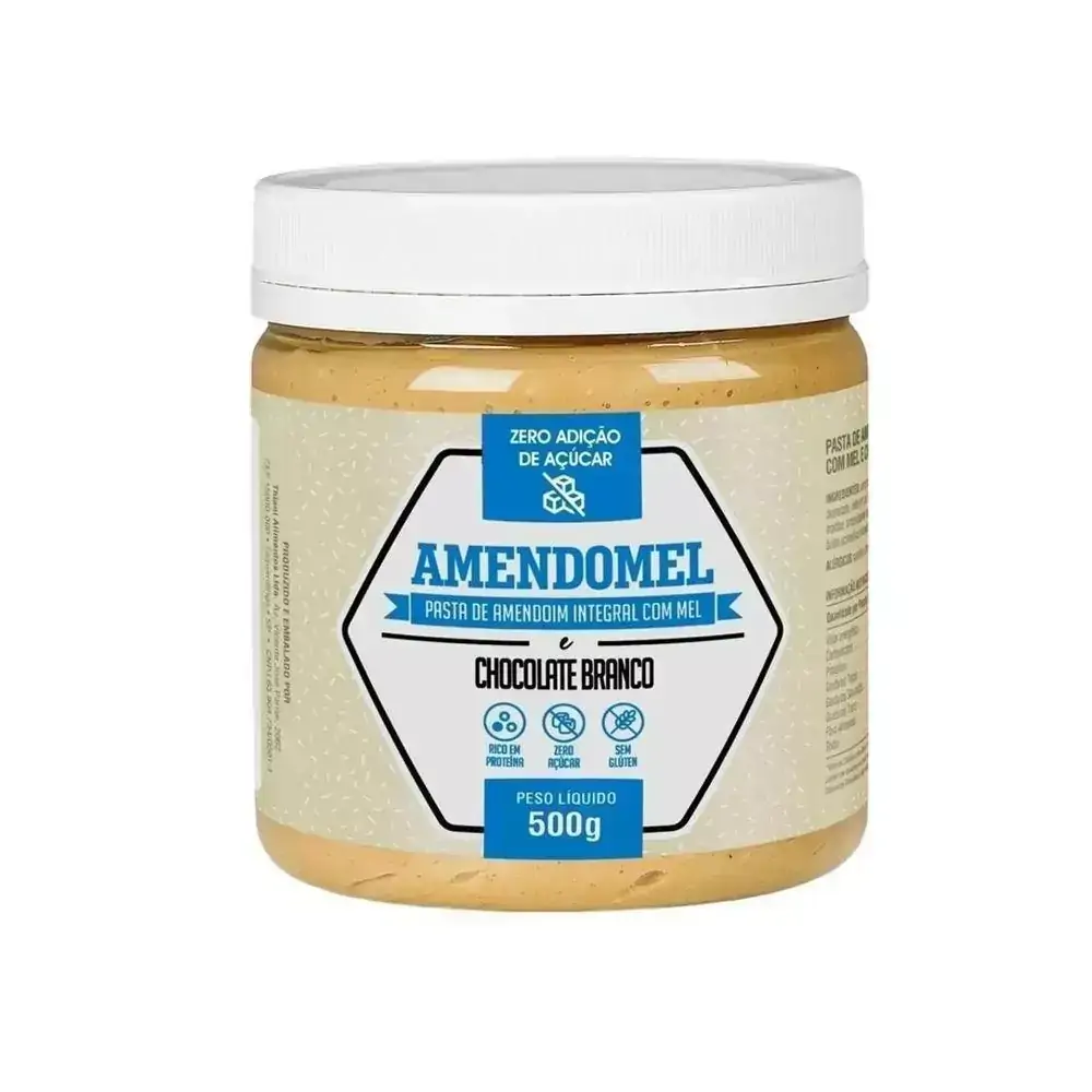 Pasta de Amendoim Integral com Mel Chocolate Branco 500g