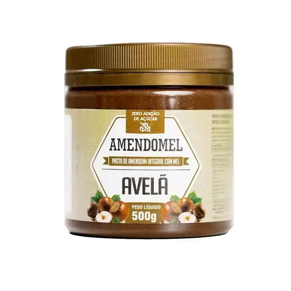 Pasta de Amendoim Integral com Mel Avelã Amendomel 500g