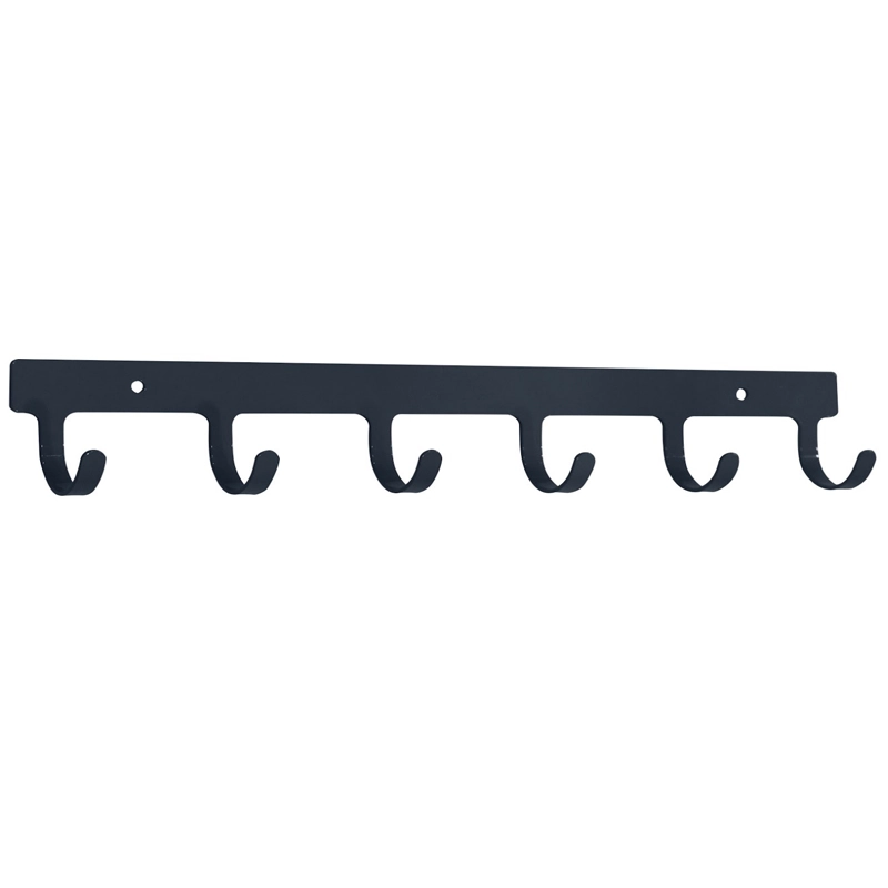 Cabideiro de Parede 6 Ganchos Metal Preto 55x43x35cm Luna DS Artefatos