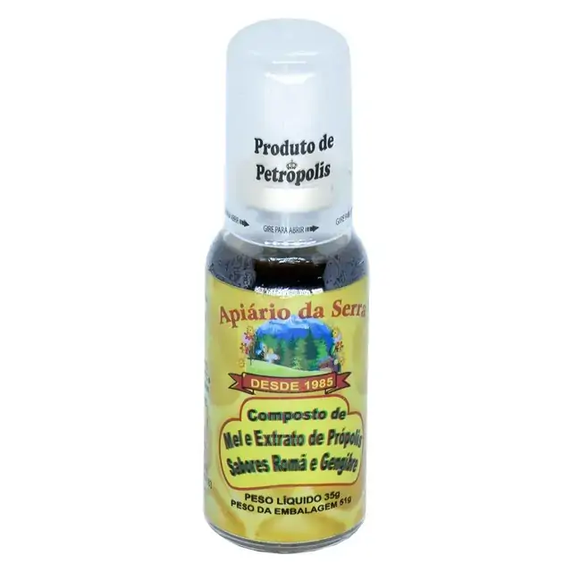 Spray 35g Mel, Propolis, Roma E Gengibre Apiario Da Serra