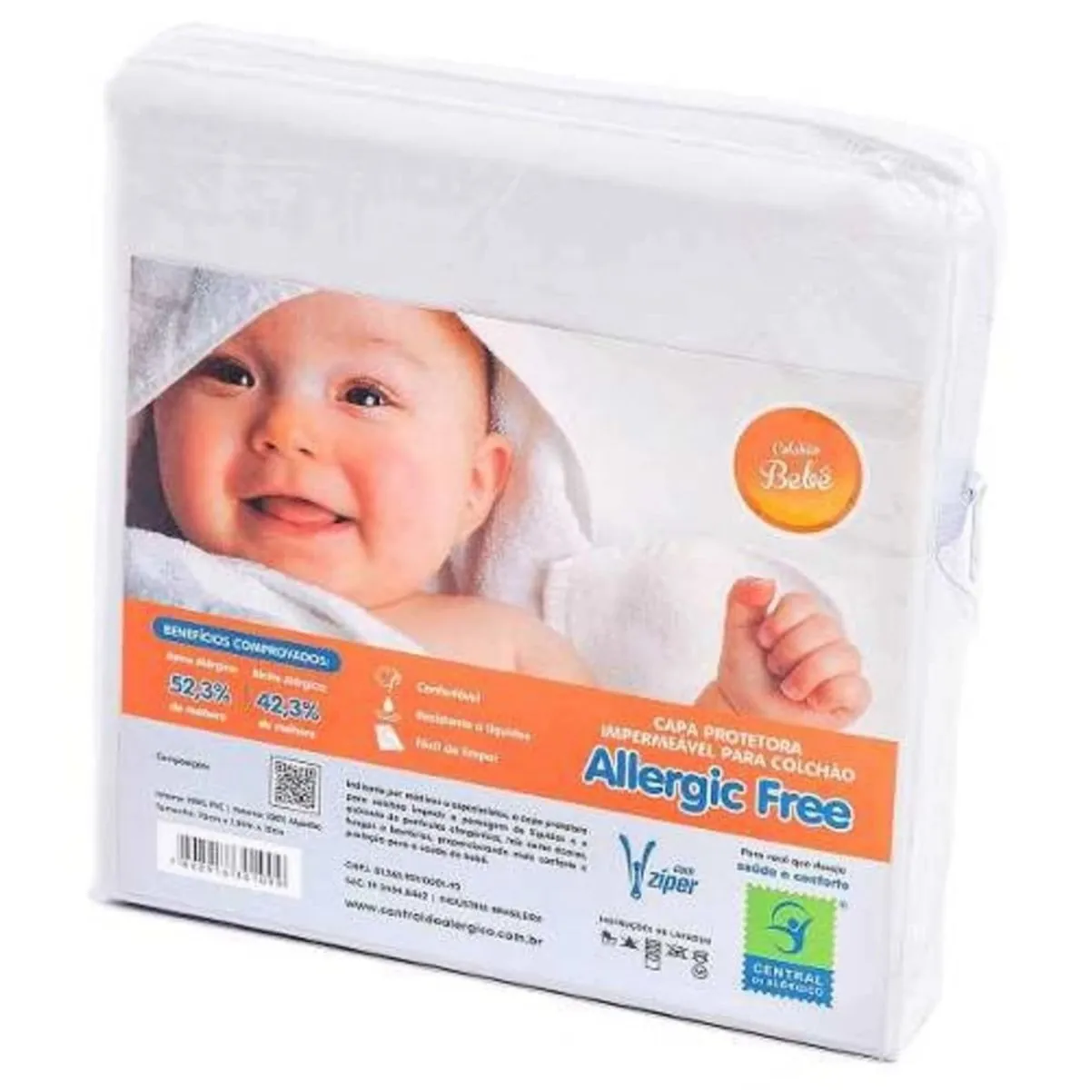 Capa Protetora Berço Allergic Free Zíper - unidade