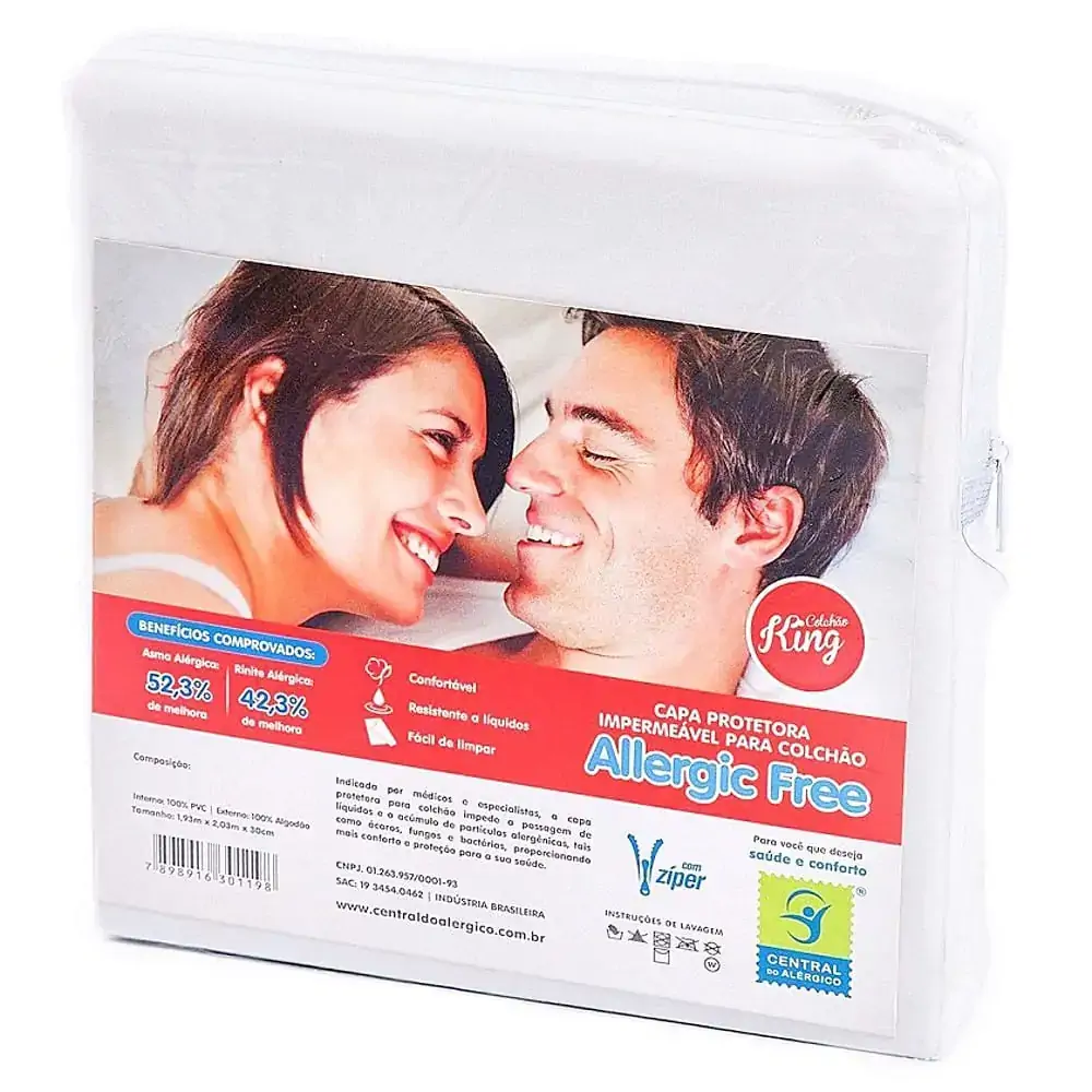 Capa Anti-Ac Allerg King Ziper
