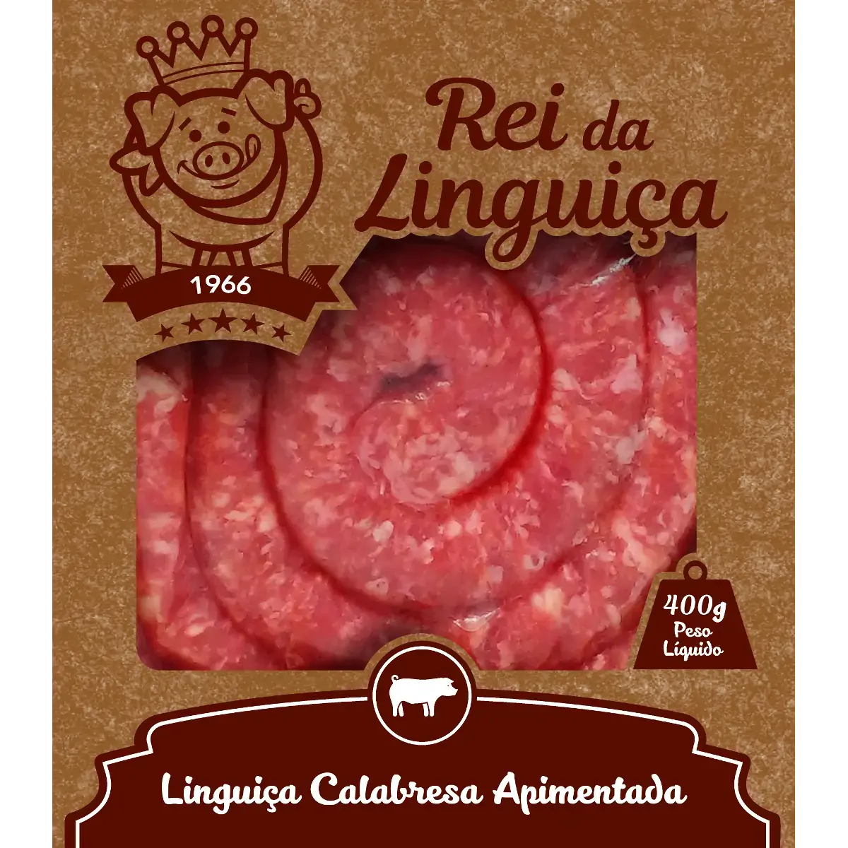 Linguiça Calabresa Apimentada Rei da Linguiça 400g