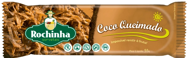 Picolé Coco Queimado Rochinha Pacote 55g