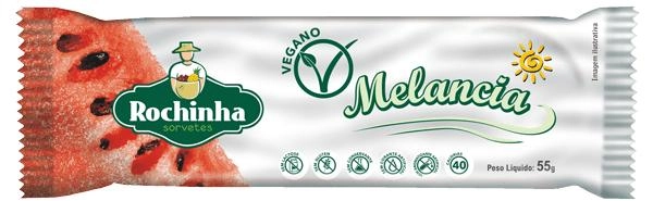Picolé Vegano Melancia Rochinha Sorvetes Pacote 55g