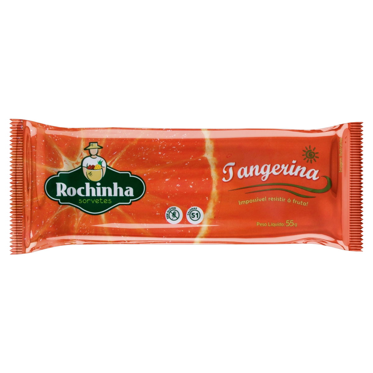 Picolé Tangerina Rochinha Pacote 55g