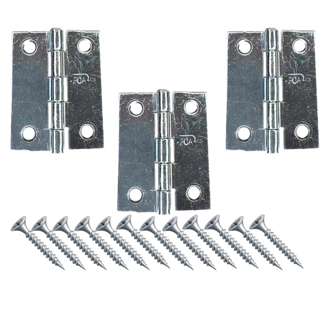 Dobradiça Porta Zincada Kit 3 Peças - 2 50mm Ferca