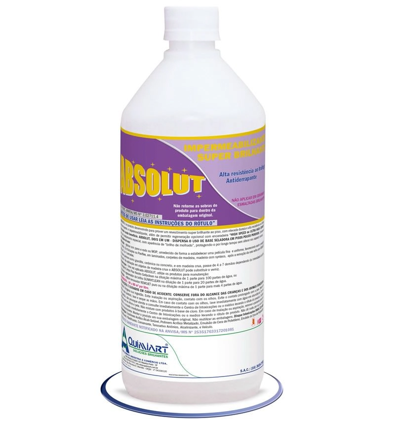 Absolut - Cera Impermeabilizante 2 Em 1 - Super Brilhante - Quimiart - 1 Litro
