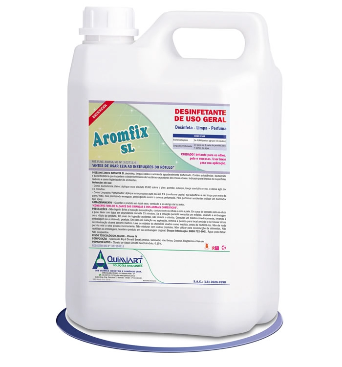 Aromfix Sl Eucalipto - Desinfetante Limpador Pronto Uso - Quimiart - 5 Litros
